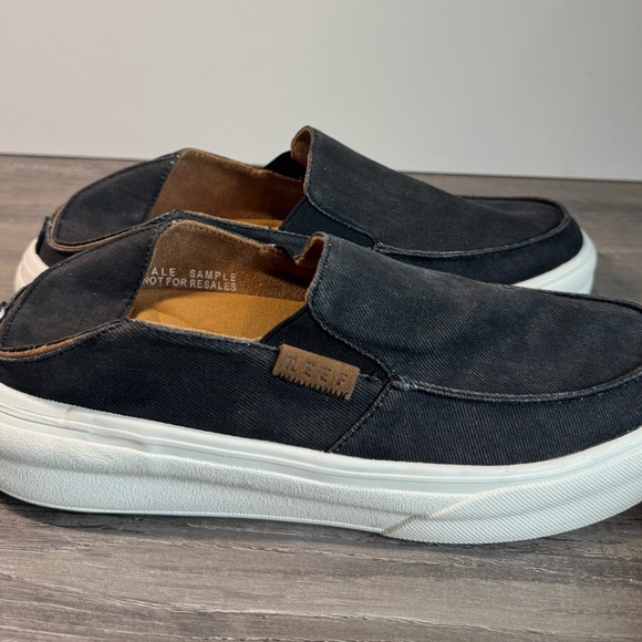 Reef Swellsole Pacific Black Washed Canvas Slip On Loafers size 9 $90 - Picture 11 of 14
